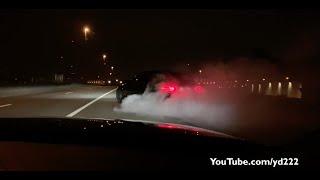 Mercedes C63S AMG - INSANE BURNOUTS !