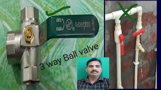 brass Ball valve, 3 way Ball valve