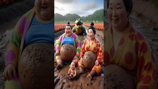 Evolution of cat:Sumo wrestler & woman siting on dirty road with  crocodile 7 #cat#cute#love#shorts