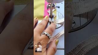 Sewing Tips And Tricks For Making A Beautifull Design Using 9 mm Golden GotaPatti #Shorts##foryou