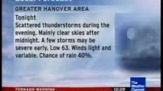 The Weather Channel - Tornado Warning - July 27, 2008