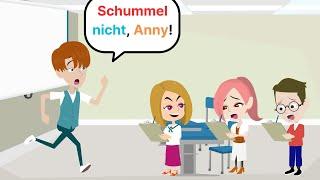 Anny hat während der Prüfung geschummelt - Deutsch lernen - Deutsch Anny