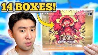 WE OPENED 14 BOOSTER BOXES OF ONE PIECE PRB-01!! INSANE OPENING!