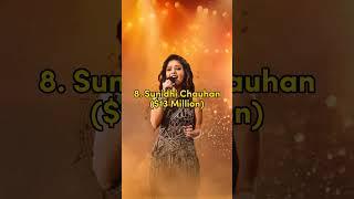 Top 10 Richest Singers in India #shorts #top10 #viral #richest #singers