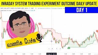 Intraday System Trading Experiment outcome daily Update Day 1 | Vaniga pechu