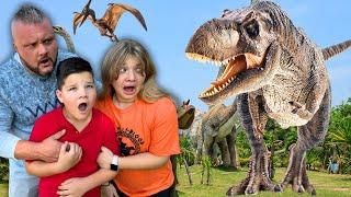 GiANT DINOSAUR ADVENTURE For KIDS! DiNOSAURS in REAL LIFE with CALEB!