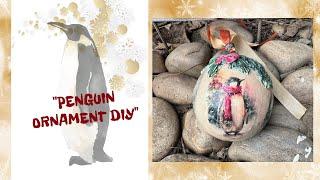 How to Decoupage a Styrofoam Ornament. Christmas Ornament DIY!