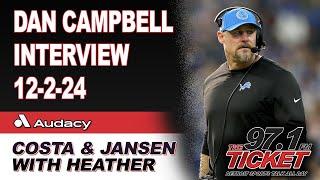 Campbell On Injuries, Gibbs Leak, and Upcoming Packers Matchup | Dec. 2, 2024 | Costa and Jansen