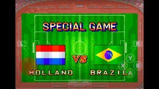  Holland 3 - 1 Brazil  -  Friendly Match -  Super Sidekicks 3 Next Glory - Full HD