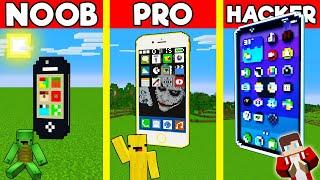 IPHONE House Build Battle In Minecraft - NOOB VS PRO CHALLENGE - Maizen Mizen Mazien Parody