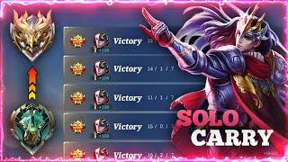 How To SOLO CARRY in Rank | LANCELOT GAMEPLAY - MLBB