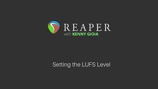 Setting the LUFS Level in REAPER