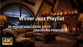 Winter Jazz Playlist with Crackling Fireplace #christmas #ambience #fireplace#xmas