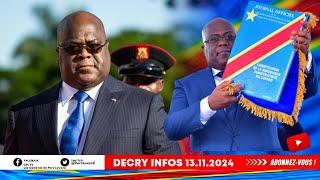 DECRY INFOS 13.11.24, FATSHI, LA FIN ARRIVE, LE PU*TSCH SE PRECISE. CONSTITUTION, LA FOLIE