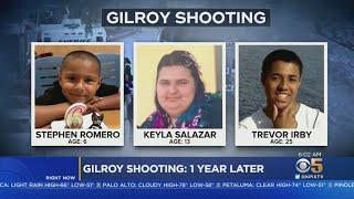 GILROY STRONG:  Gilroy residents mark the somber anniversary of the Gilroy Garlic Festival mass shoo