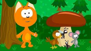 Rain is Going Mushroom is Growing -  Meow Meow Kitty  -  song for kids