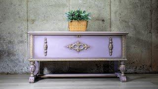 Painting the Purple Hope Chest ~ Furniture Makeover