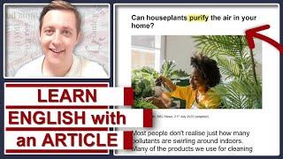 Houseplants vs Indoor Pollutants | Learn English with an Article