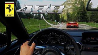 *POV* HUNTING a FERRARI 488 PISTA | Mazda Miata MX5 | Passo Giau | RAW 4k POV