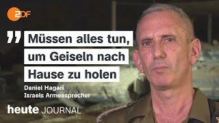 heute journal vom 07.10.2024 Gedenktag Israel, Gespräch Israels Militärsprecher, Kühnert Rücktritt