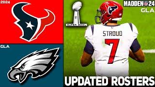 Texans vs. Eagles | Superbowl | 2024 - 2025 Updated Rosters | Madden 24 PS5 Simulation