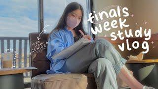 finals week as a high school senior ‍️productive study vlog, study with me