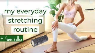 How to use a foam roller | My everyday stretching routine | Sanne Vloet