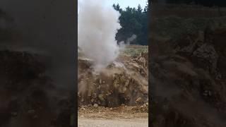 Explosion on set! Filming HOPE AND GLORY had to be stopped for a controlled detonation in the quarry