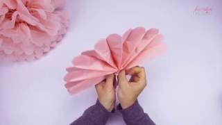 Pom-Pom Anleitung zum auffalten // Pom-Pom Tutorial