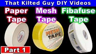 Which Joint Tape is BEST?  Mesh Tape, Paper Tape or Fibafuse? Lets Test them. Part 1