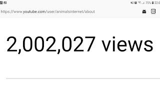 youtube.com/animalsinternet reaches 2.000.000 views.