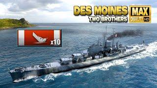 Cruiser Des Moines: Perfect gaming on "Two Brothers" - World of Warships