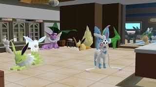 Shiny Eeveelutions Relaxing at home