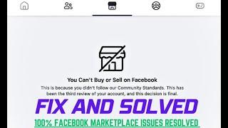 How to resolve and fix your facebook marketplace issues