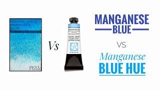 Prodigal Sons Genuine Manganese Blue vs Daniel Smith Manganese Blue Hue