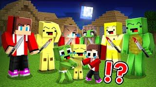 Why do PARENTS WANT to KILL Baby JJ, Mikey and Banana Kid in Minecraft Maizen!