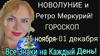 НОВОЛУНИЕГороскоп с 25 НОЯБРЯ - 1 ДЕКАБРЯ 2024.РЕТРОГРАДНЫЙ МЕРКУРИЙ с 25.11.24/ЧТО ДЕЛАТЬ? STELLA