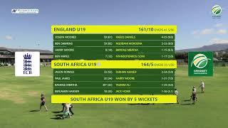 South Africa U19 vs England U19 - 2nd Youth ODI