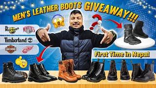 "Step into Style:Leather Boots Giveaway in Nepal 2024 – Your Chance to Shine!": Sneakers Point ‼️