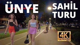 ÜNYE Sahil Turu 4K | ORDU Ünye Gece Turu | TURKEY