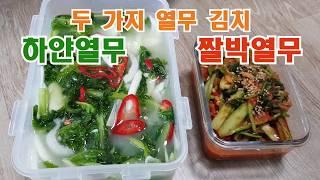 [열무김치 2종류] 여름용 김치 하얀 열무김치  열무짜박이 /  young radish kimchi : 일흔집밥