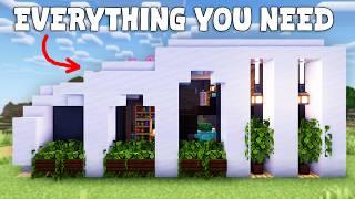 Minecraft : Ultimate Modern Survival House Tutorial ️