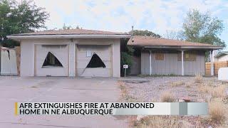 Fire damages abandoned home in northeast Albuquerque