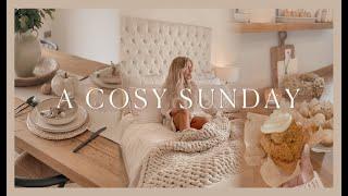 A COZY SUNDAY | baking pumpkin muffins, autumn walks + M&S grocery haul 