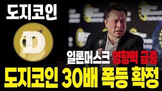 [도지코인 전망] 일론머스크 영향력 급증 미국 공동 대통령 칭호 30배 폭등 확정 호재 #도지코인 #밈코인 #비트코인 #DOGE #코인의대가 #시바이누코인 #이더리움