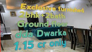 Exclusive furnished 2bhk+2bath, Ground floor, dda sfs flats,  sector-12, Dwarka | Rs. 1.15 cr only