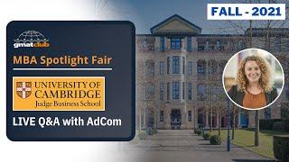 Cambridge Judge Adcom Q&A | Cambridge MBA Admissions | #MBA Spotlight #BSchool Fair Nov 2021