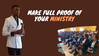 Make full proof of your ministry - Rev Nicholas Bongz