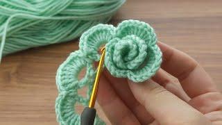 Wow Amazing you won't believe I did this / Very easy crochet rose motif making for beginners