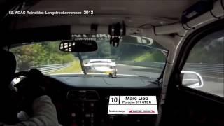 Porsche 911 GT3 R chases Mercedes-Benz SLS AMG GT3 at Nürburgring